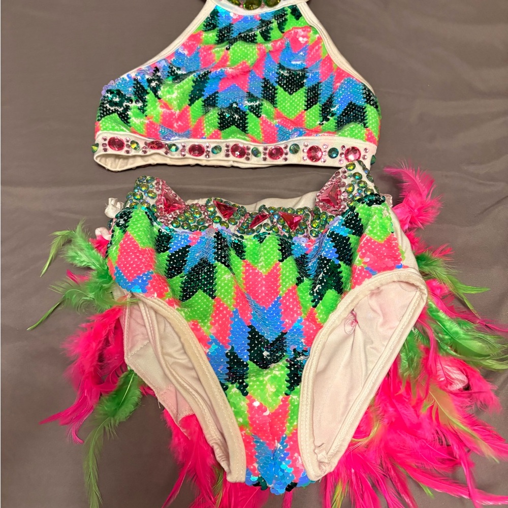 Colorful Sequin Kids Costume Set